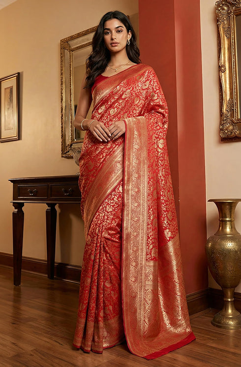 Vasthrlay Jacquard Floral Saree