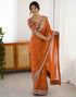 Vasthrlay Georgette Bandhani Unstitched Purple Saree
