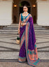 Vasthrlay Women's Paithani Unstitched Blouse Saree