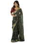 Vasthrlay Georgette Printed Unstitched Red Saree