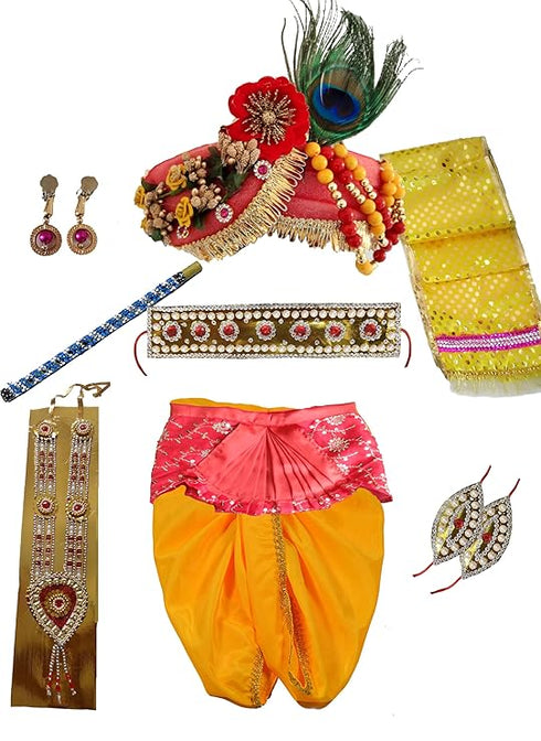 Little Krishna Dhoti Pagdi Set
