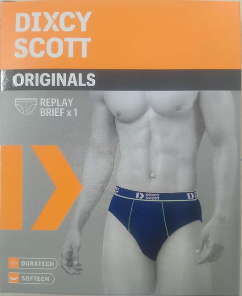 Dixcy Scott PolyMen's Cotton Smart Designer Replay Brief Assorted Colours (5, 95(Xl))
