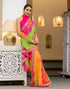 Vasthrlay Georgette Embroidery Unstitched Red Saree
