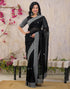 Vasthrlay Embroidery Scalloped Unstitched Maroon Saree