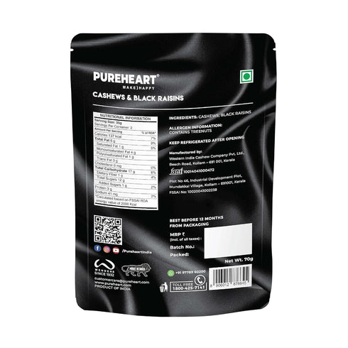 Pureheart Nutfeast Premium Black Raisins & Natural Cashews