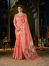Vasthrlay Women's Lucknowi Chikankari Cotton Saree