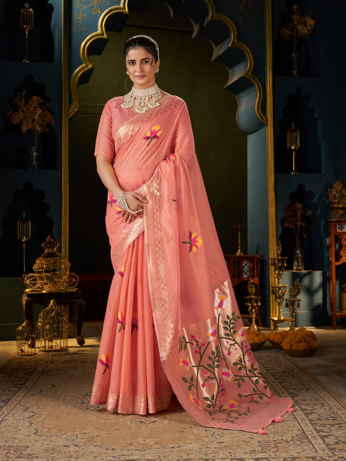 Vasthrlay Cotton Unstitched Saree