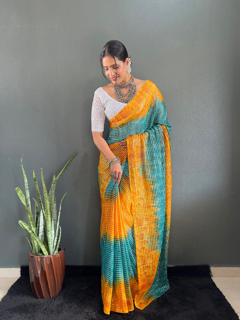 Vasthrlay Chiffon Rimzim Designer Chikankari