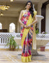 Vasthrlay Womens Striped Unstitched Dusty Pink Saree