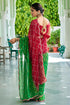 Vasthrlay Sourbh Georgette Plastic Turquoise Ethnic Wear