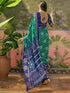 Vasthrlay Georgette Printed Unstitched Rani Pink Saree