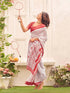 Vasthrlay Womens Printed Unstitched Light Green Saree