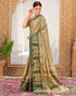 Vasthrlay Banarasi Jacquard Unstitched Mustard Saree
