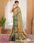 Vasthrlay Banarasi Jacquard Mustard Yellow Saree With Unstitched Blouse Piece