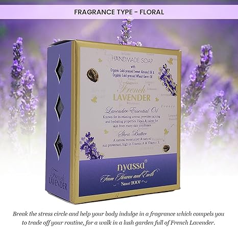 Nyassa Luxurious French Lavender Handmade Natural Bathing Soap