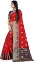 Vasthrlay Banarasi Blue Orange Ethnic Wear