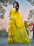 Vasthrlay Chanderi Printed Unstitched Yellow Saree