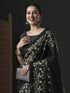 Vasthrlay Botanical Printed Unstitched Black Hs Ethnic Wear