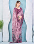 Vasthrlay Georgette Bandhani Unstitched Teal Saree