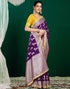 Vasthrlay Banarasi Jacquard Unstitched Pink Saree