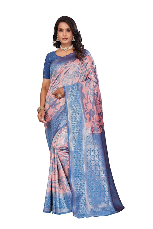 Vasthrlay Kanjivaram Blouse Purple Peachpurple