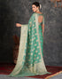 Vasthrlay Banarasi Kanjivaram Unstitched Orange Saree