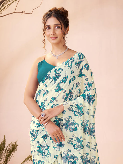 Vasthrlay Georgette Printed Saree