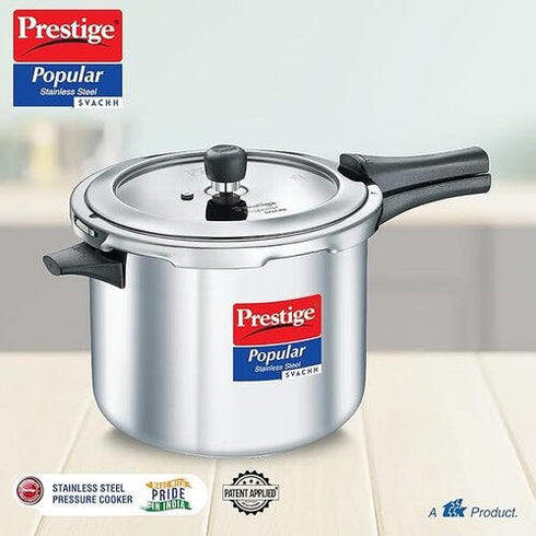 Prestige Popular Svachh Spillage Control SS Pressure Cooker 5.5 L