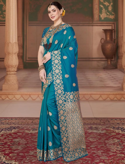 Vasthrlay Women's Kasamiri Designer Unstitched Saree