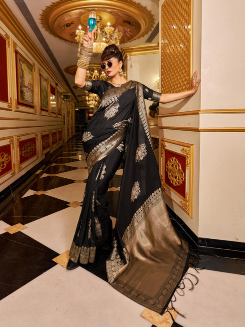 Vasthrlay Banarasi Unstitched Saree