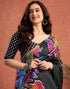 Vasthrlay Womens Printed Unstitched White Saree