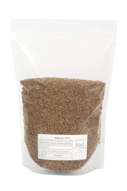 NatureVit Cumin Seeds Bold Jeera from Rajasthan | 100% Vegan