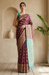 Vasthrlay Purple Jacquard Saree