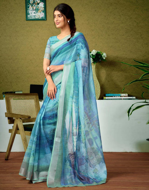 Vasthrlay Womens Cotton Printed Pink Saree