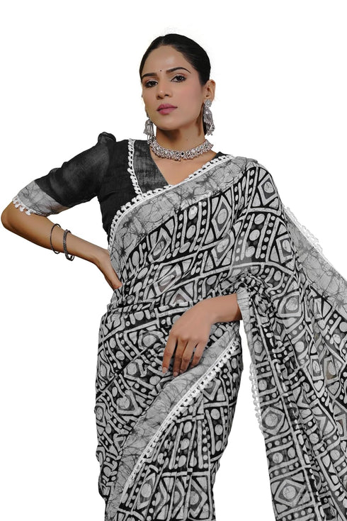 Vasthrlay Fashion Chevron Printed Ethnic Wear