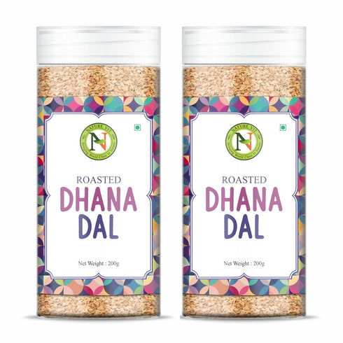 NatureVit Roasted Dhana Dal Mukhwas Premium Split Coriander Seeds Mouth Freshener
