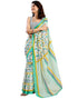 Vasthrlay Womens Printed Unstitched White Saree