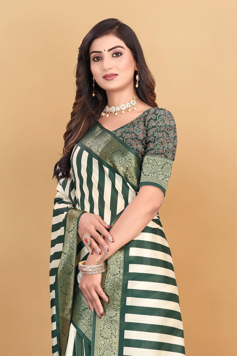 Vasthrlay Kanjivaram Traditional Unstitched Saree