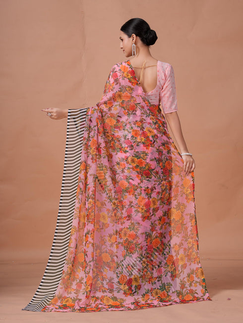 Vasthrlay Floral Unstitched Saree