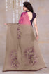 Vasthrlay Fashion Chiffon Printed Grey Ethnic Wear