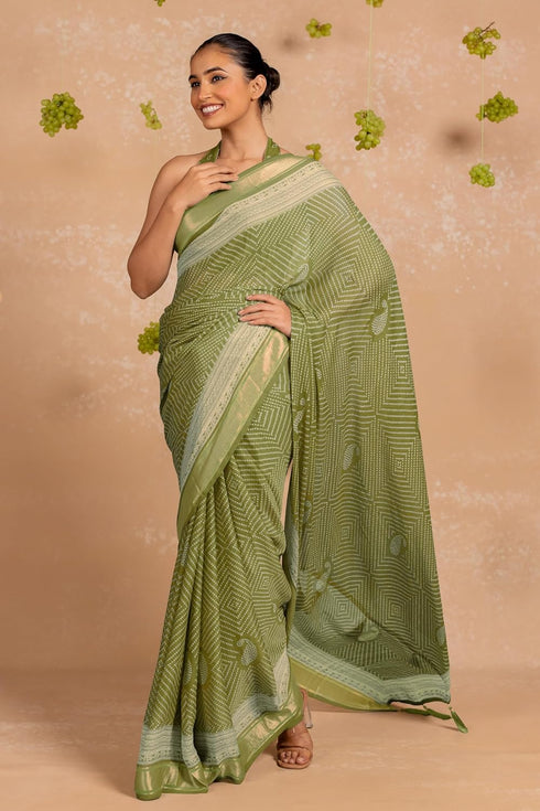 Vasthrlay Fashion Georgette Bandhani Printed Ethnic Wear