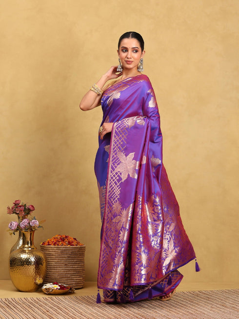 Vasthrlay Banarasi Unstitched Saree