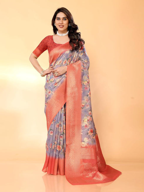 VasthrlayBarbari Jacquard Unstitched Grey Free Ethnic Wear
