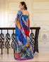 Vasthrlay Womens Printed Unstitched White Saree