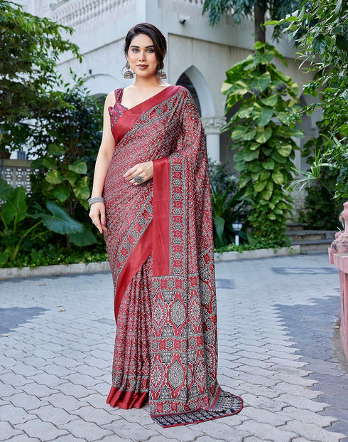 Vasthrlay Malgudi Printed Blouse Ethnic Wear