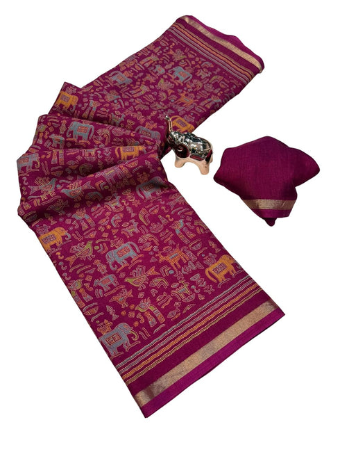 Vasthrlay Ghicha Kalamkari Print