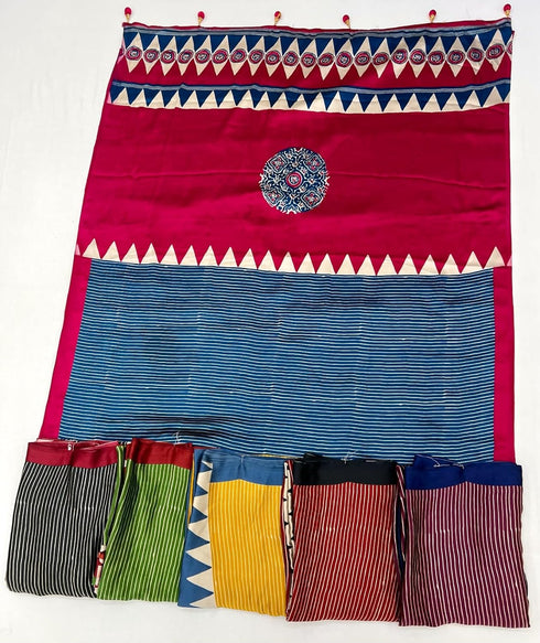Vasthrlay Ajrakh Saree Crepe