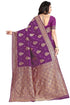 Vasthrlay Women's Purple Kanchipuram Saree