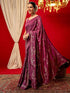 Vasthrlay Vichitra Printed Unstitched Maroon Saree