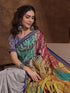 Vasthrlay Weaving Printed Unstitched Dusty Pink Saree